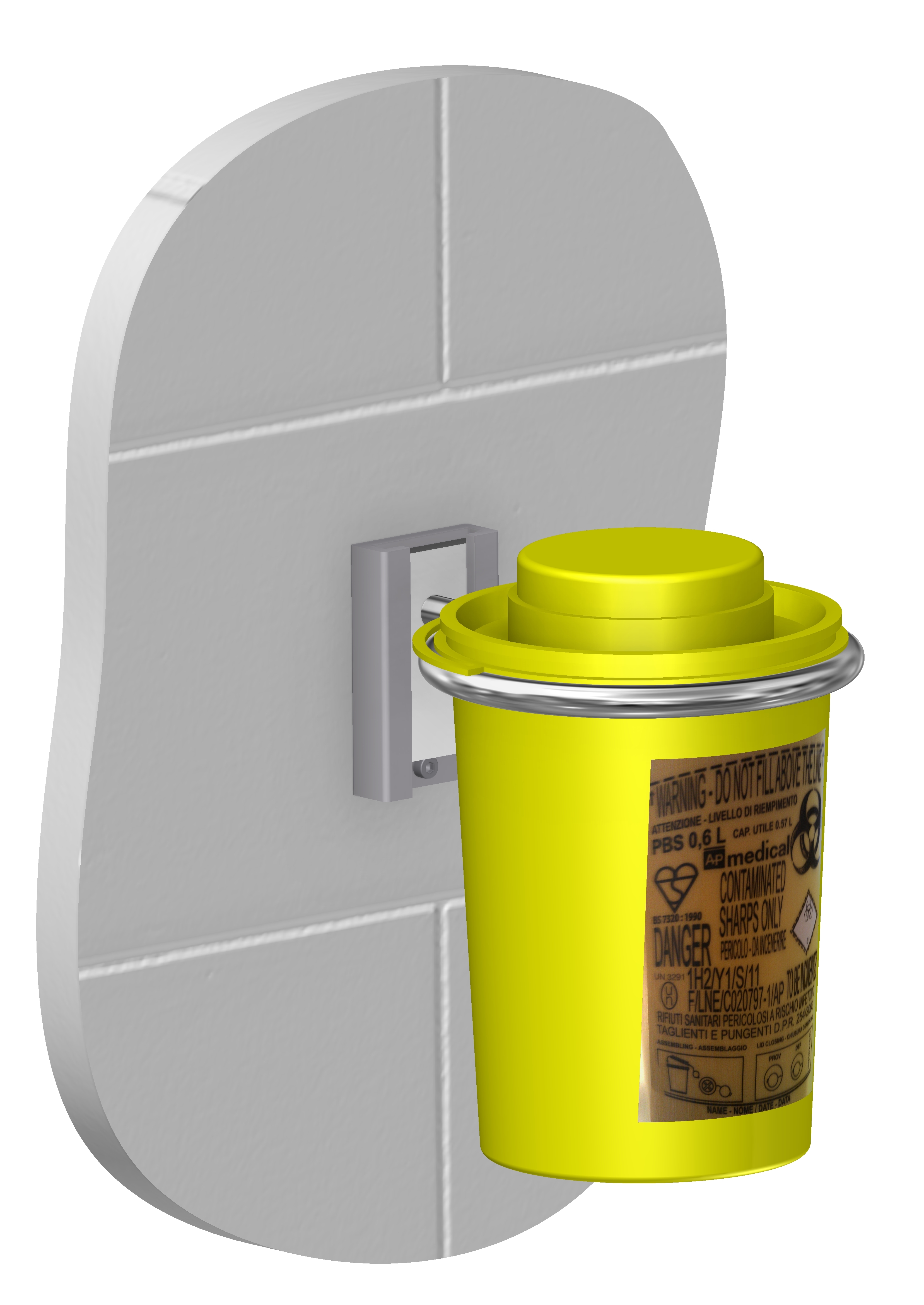 Bracket for 0,6 L Sharps containers, JB 1510000 JB Medico International