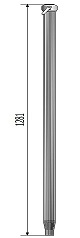 Straight outer tube, long-short, JB 317-00-05, JB 319-00-03